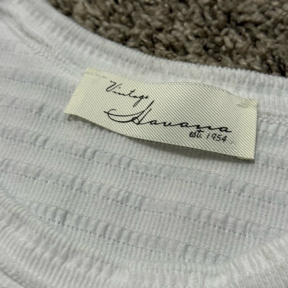 Vintage Havana White Short Sleeve Cut-Out Waist Mini Dress Women's Size LARGE - Picture 2 of 7